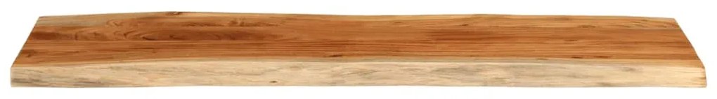 Tampo de mesa retangular borda viva 120x40x3,8 cm acácia maciça