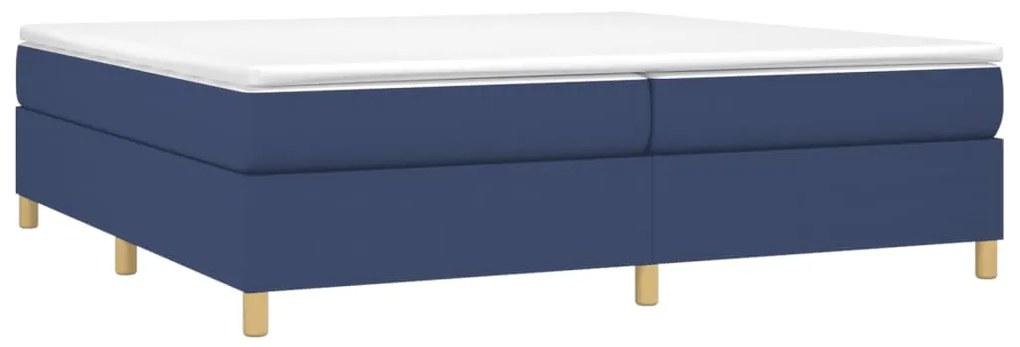 Estrutura de cama sem colchão 200x200 cm tecido azul