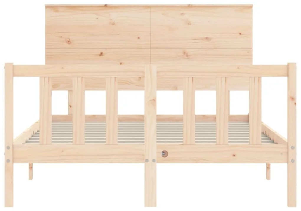 Cama sem colchão 140x190 cm madeira de pinho maciça