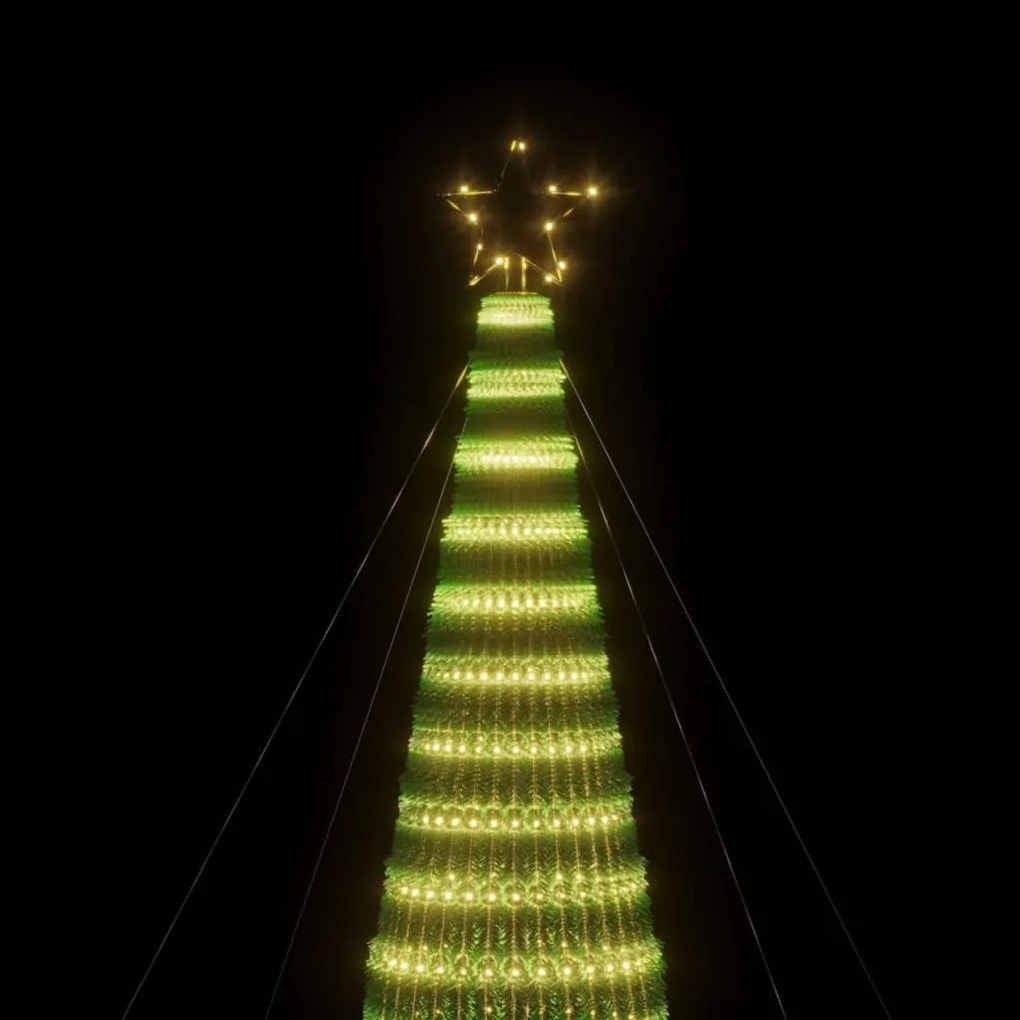 LED Árvore de Natal 1544 LEDs Branco Quente 500 cm