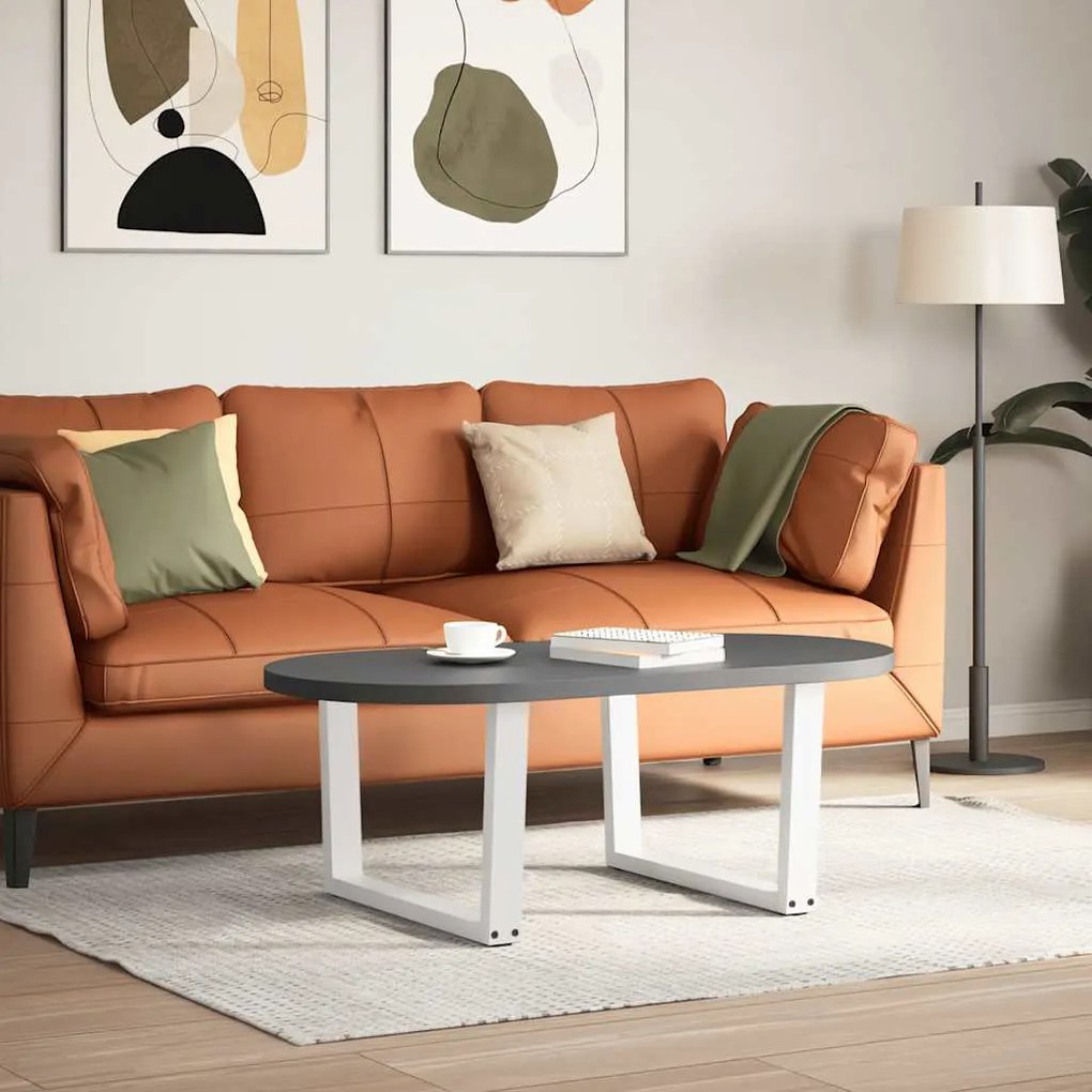 Pés para mesa de centro em V 2 peças Branco 70x(42-43,3) cm Aço