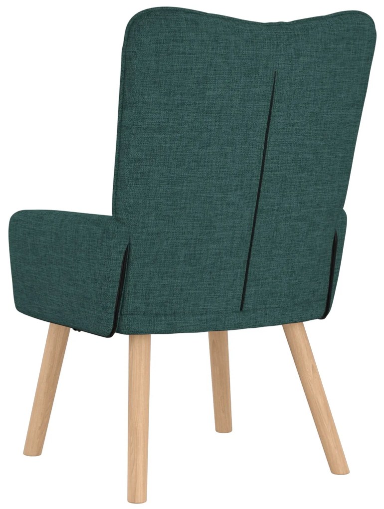 Cadeira Relaxante vidaXL Verde Escuro em Tecido