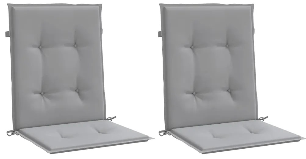 Almofadões lombares p/ cadeiras de jardim 2pcs oxford cinza