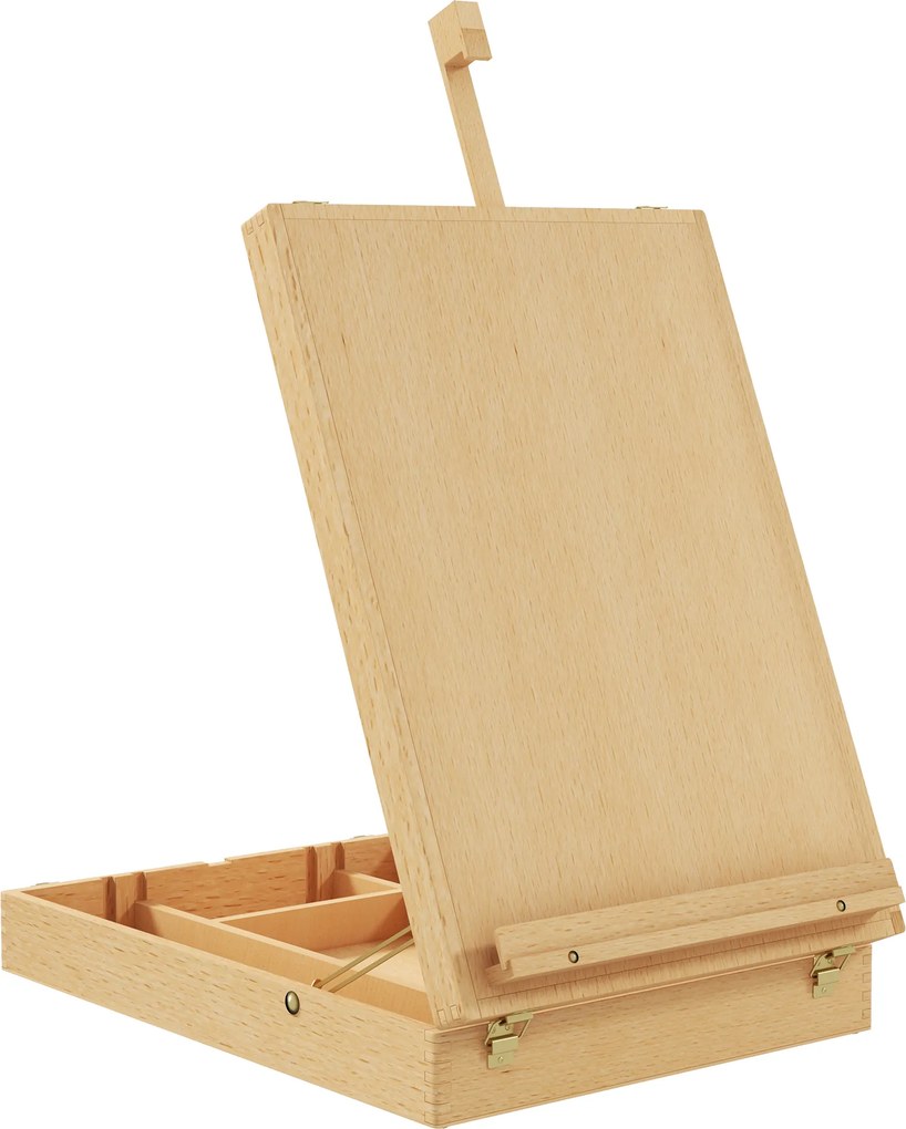 Vinsetto Cavalete de Mesa Ajustável em Madeira de Faia com 5 Compartimentos Prancha de Desenho e Esboços Dobrável 27x41,5x42,5-74,5 cm Madeira | Aosom Portugal