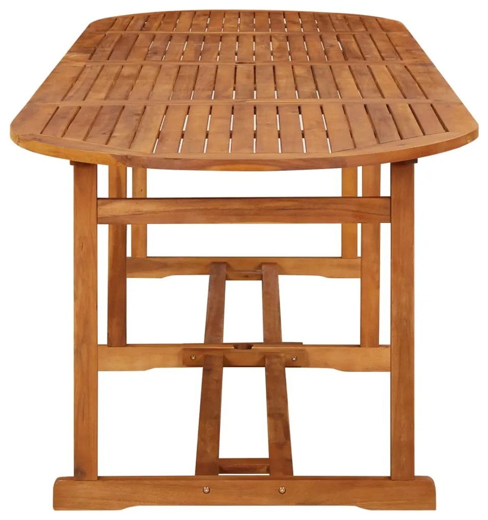 11 pcs conjunto de jantar para jardim 280x90x75cm acácia maciça