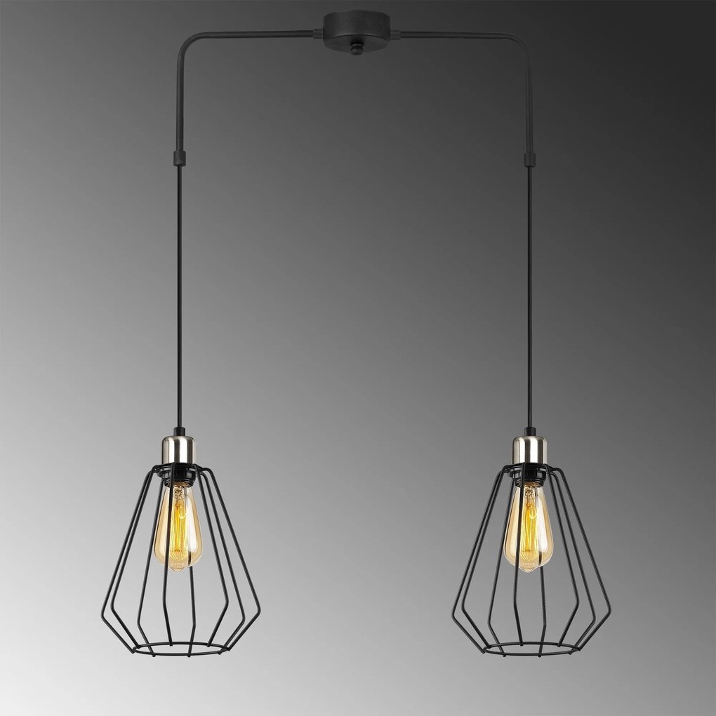 Candeeiro de Teto Kese – Preto – 68 x 20 cm