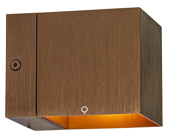 Conjunto de 4 Lâmpadas de Parede Inteligentes Bronze Escuro 8 cm Incl. Wifi G9 - Transfer