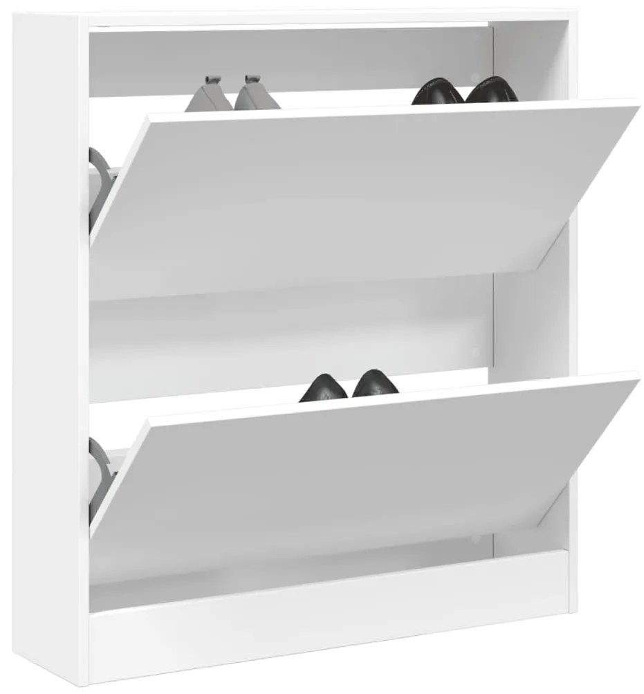 vidaXL Sapateira 80x21x87,5 cm derivados de madeira branco