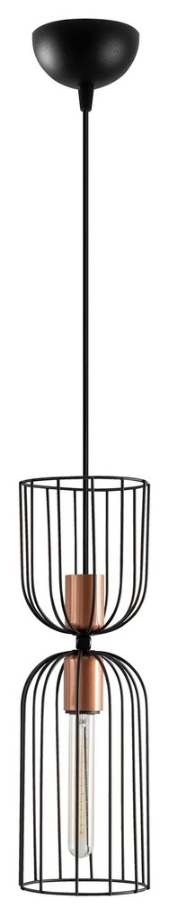 Candeeiro de Teto Nezgep – Preto – 14 x 14 cm