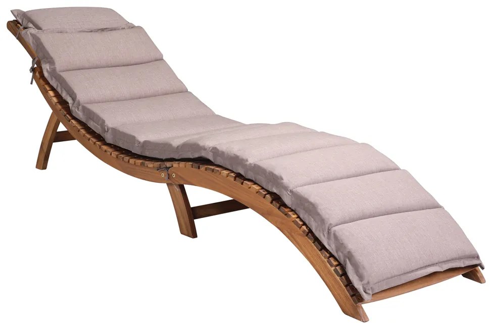 Almofada para espreguiçadeira jardim (NÃO INCLUIDA) 183x56x7cm Creme mesclado