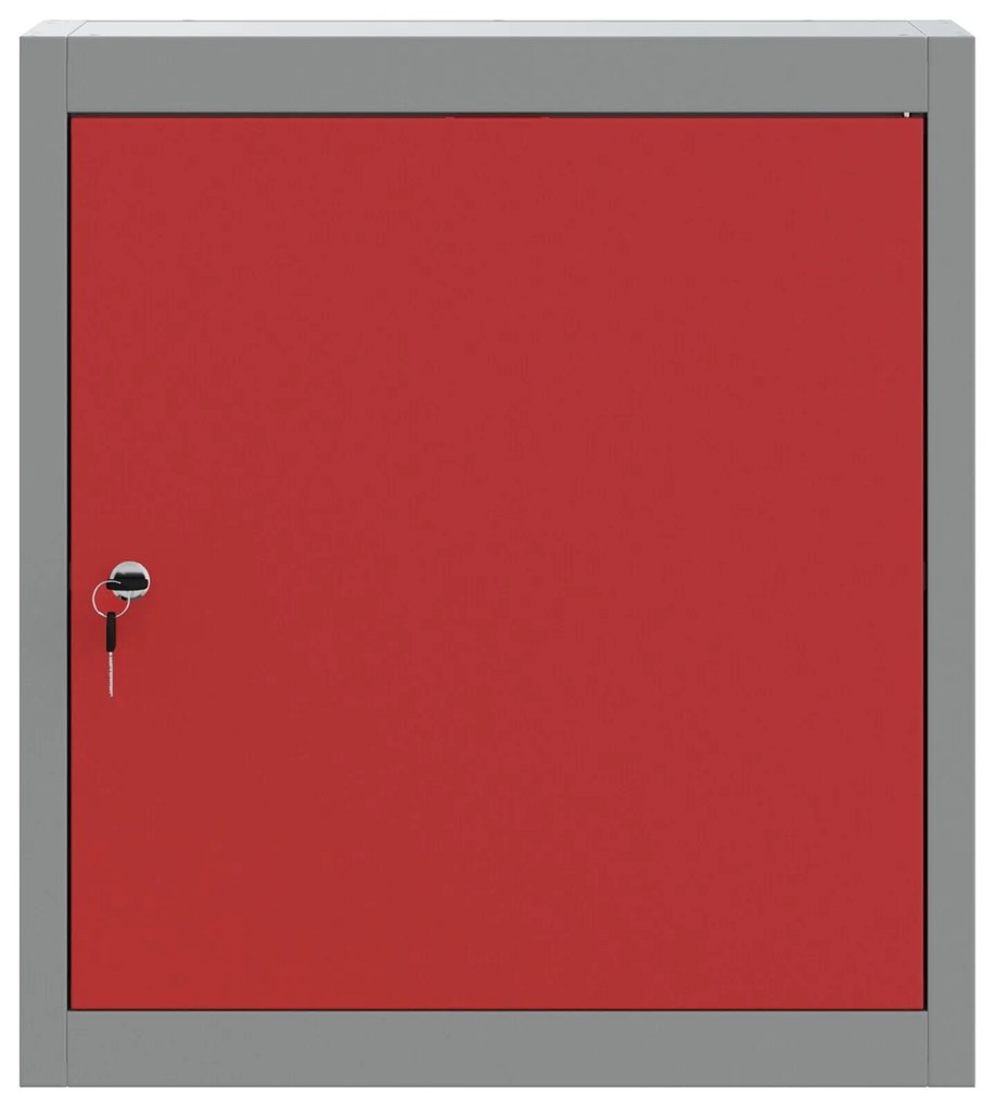 Armário de Ferramentas VidaXL Montado na Parede Vermelho 50x20x55 cm A