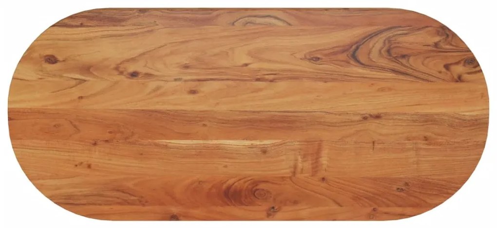 vidaXL Tampo de mesa oval 90x40x2,5 cm madeira de acácia maciça