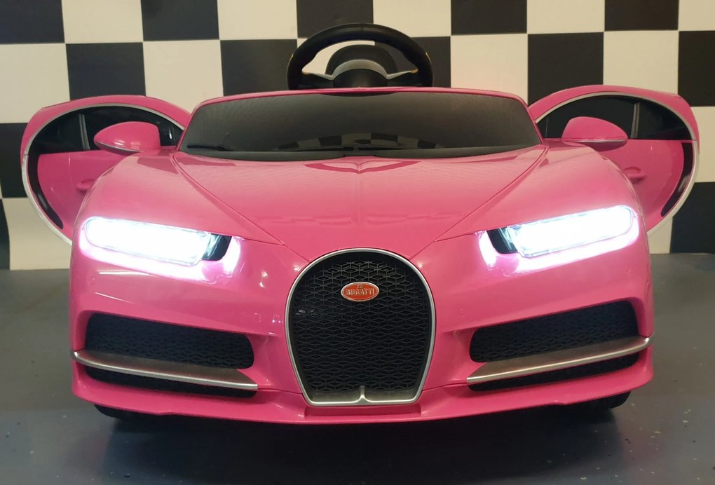 Carro Bateria infantil Bugatti Chiron rosa 12 volts