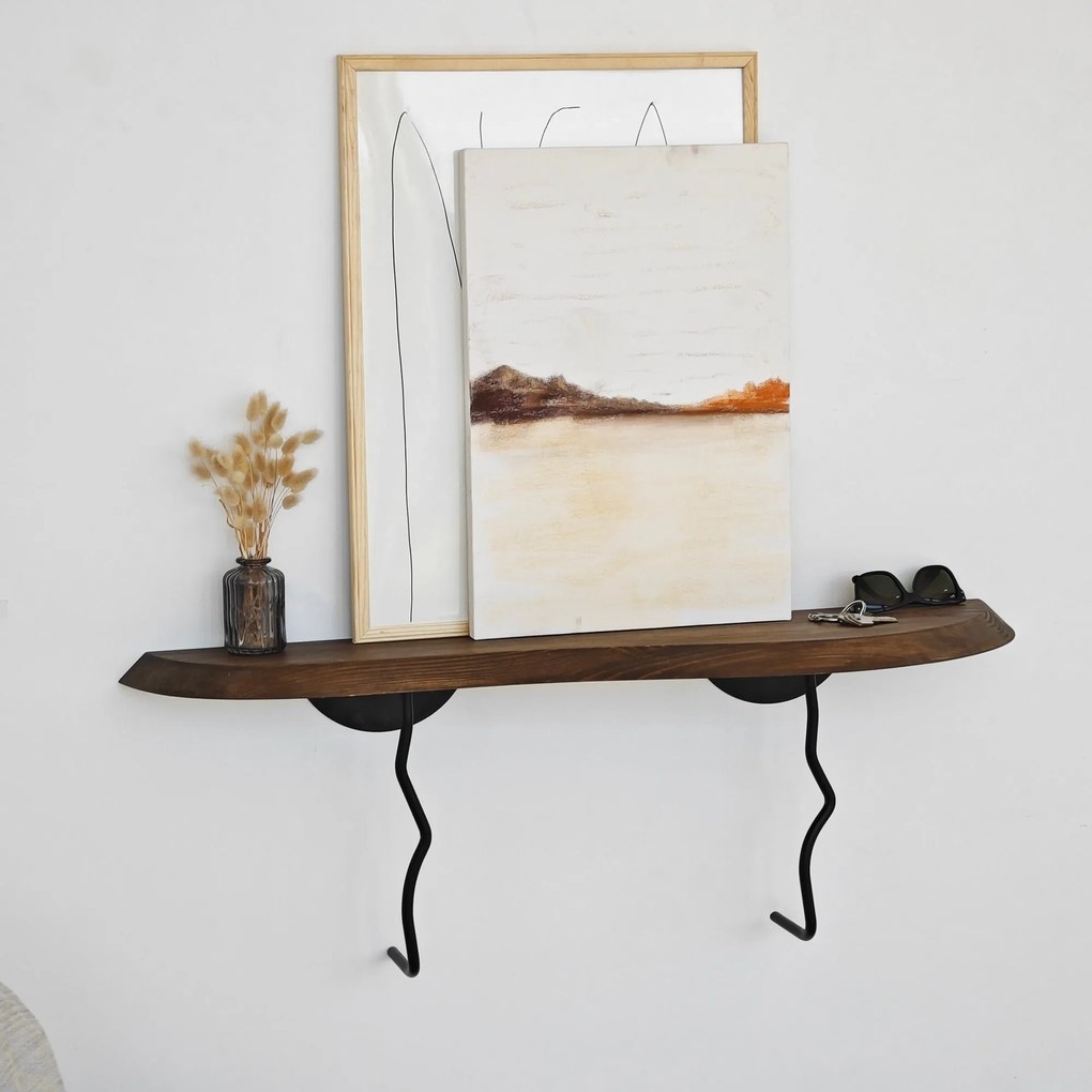 Prateleira de Parede Lierre – Preto Nogueira – 99 cm x 22 cm