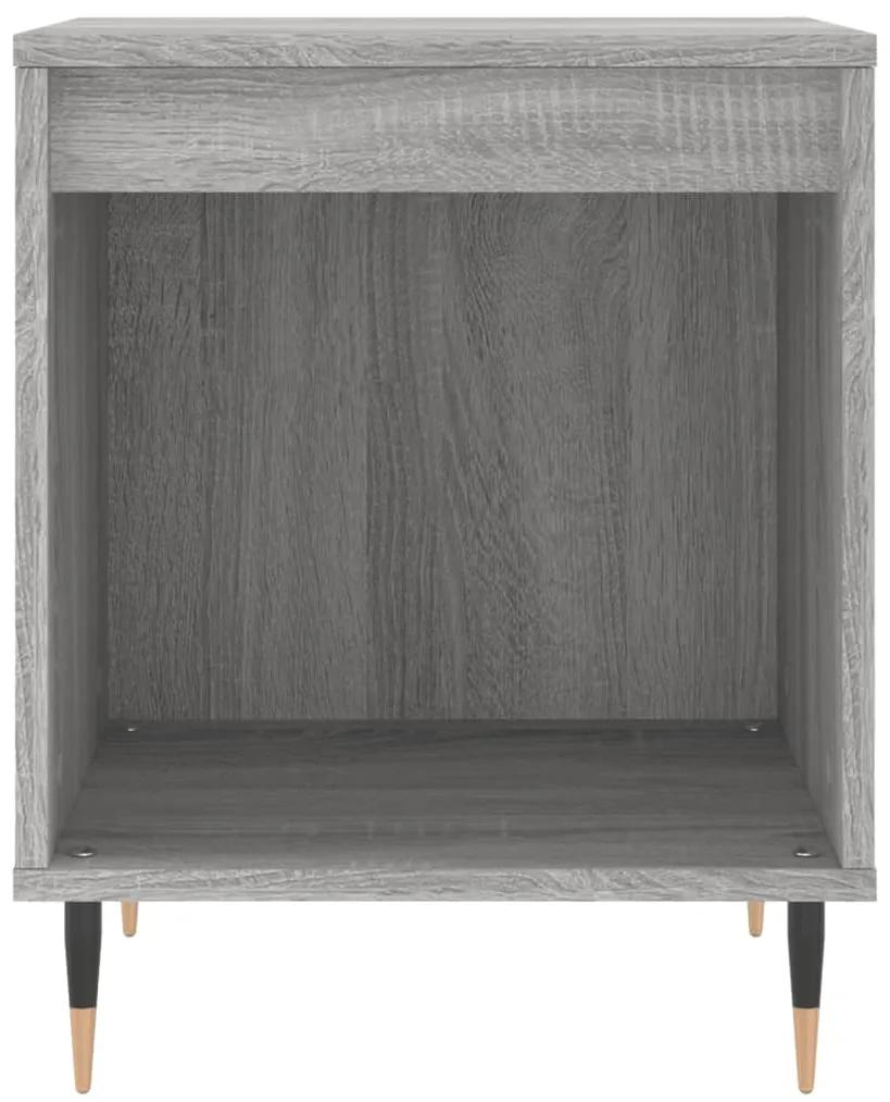 Mesa de cabeceira 40x35x50 cm derivados de madeira cinza sonoma