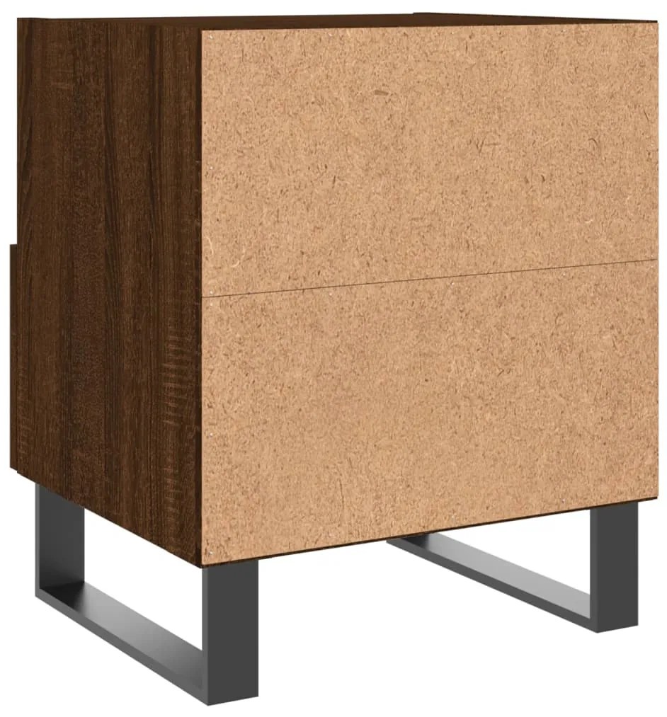 Mesa de cabeceira 2 pcs derivados de madeira carvalho castanho