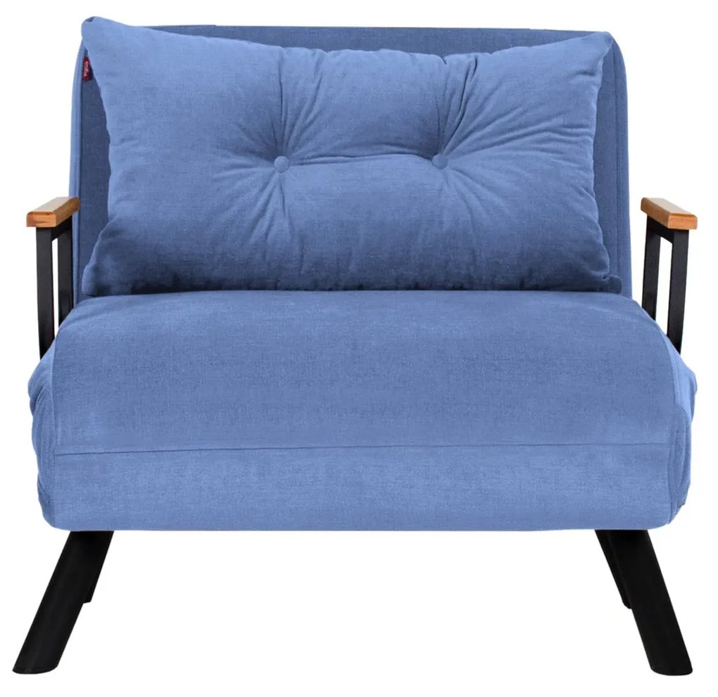 Sofá-Cama de 1 Lugar Sando – Azul – 175 x 60 cm