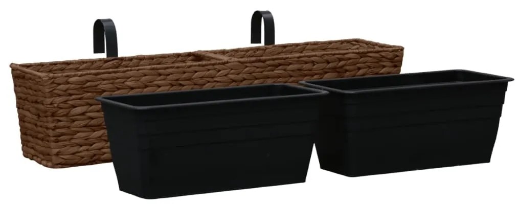 Floreiras de pendurar 2 pcs jacinto de água castanho