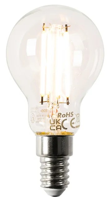 LED Candeeiro de pé inteligente dourado com vidro fosco incluindo 2 WiFi P45 - Pallon Art Deco