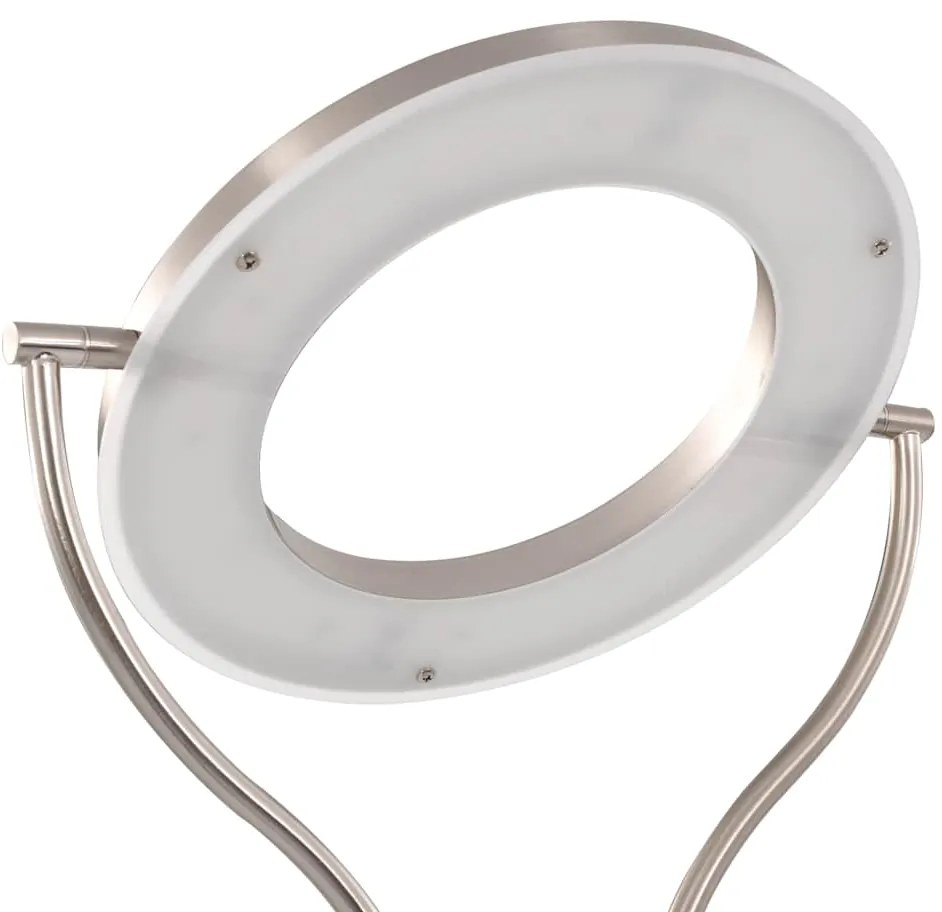Candeeiro de pé alto regulável 18 W 180 cm prateado