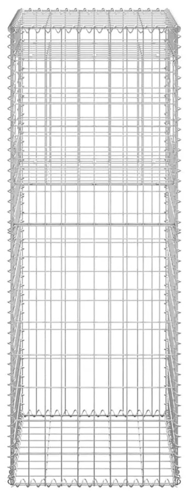Postes/cestos gabião 2 pcs 50x50x140 cm ferro