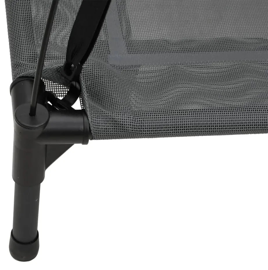 Cama para cães com toldo tecido oxford e aço antracite