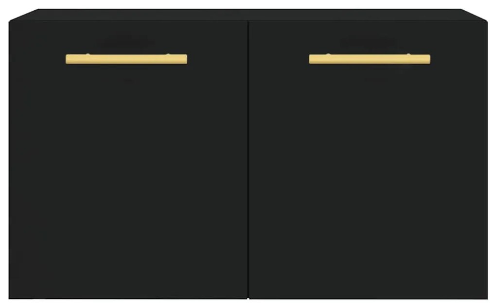 Armário de parede 60x36,5x35 cm derivados de madeira preto