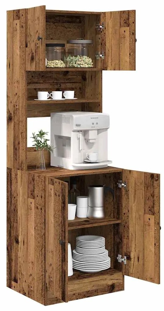 Armário de Cozinha de Madeira Velha 60x50x180 cm