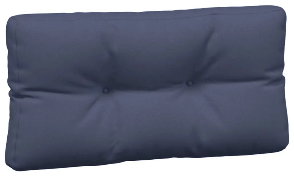 Almofadões para sofá de paletes 7 pcs tecido azul-marinho