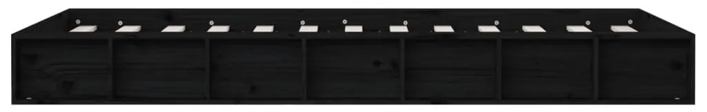 Estrutura cama pequena solteiro 75x190 cm madeira maciça preto