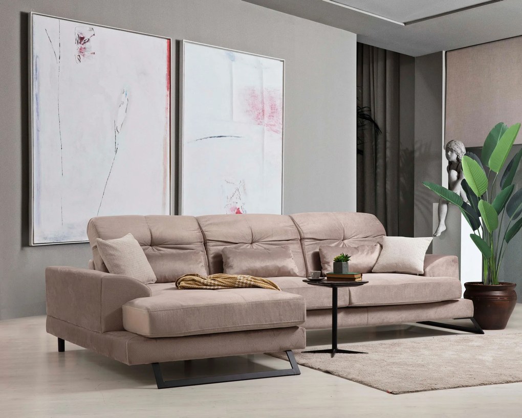 Sofá de Canto Frido – Bege – 190 cm x 308 cm