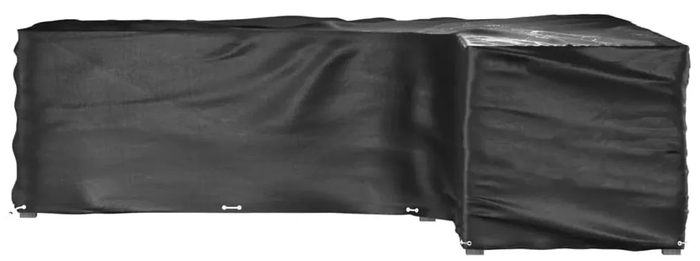Capas p/ mobília jardim forma de L 2 pcs 16 ilhós 260x210x80 cm