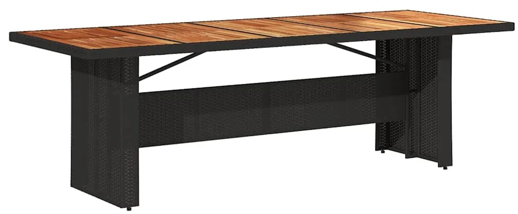 11 pcs conjunto de bistrô p/ jardim c/ almofadões vime PE preto