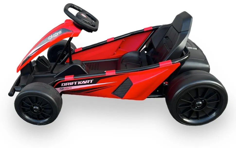 Kart elétrico Infantil drift Go-Kart, potência 24V Vermelho