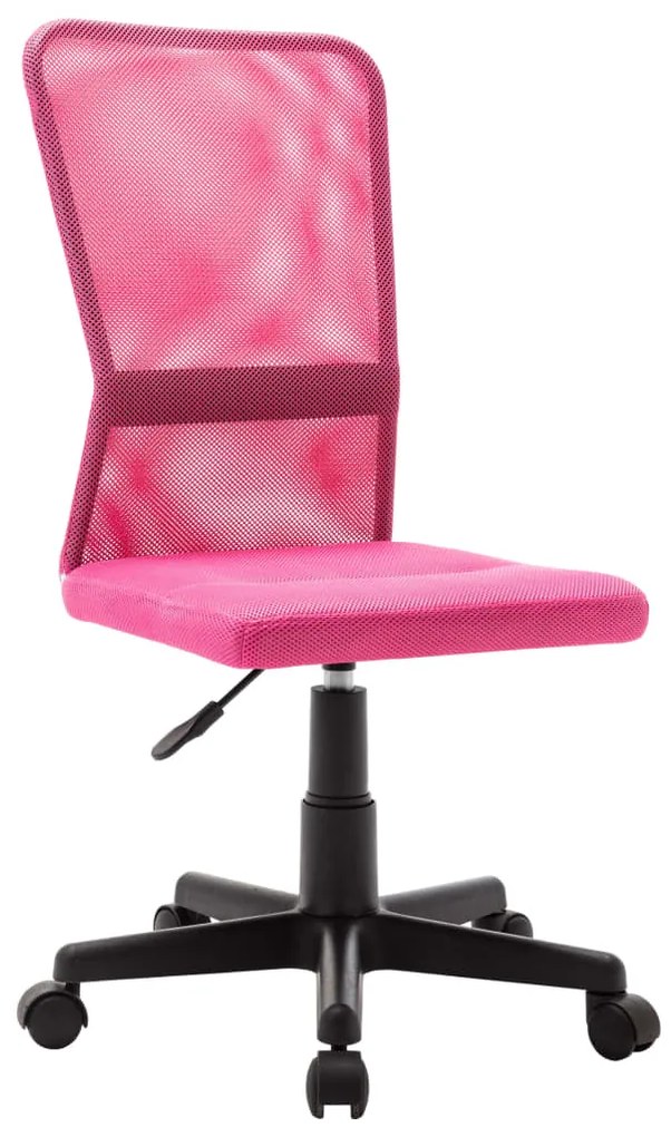 vidaXL Cadeira de escritório 44x52x100 cm tecido de malha rosa