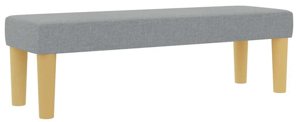 Cama Box Spring com Colchão e Banco Cinzento-claro 120x190 cm Tecido