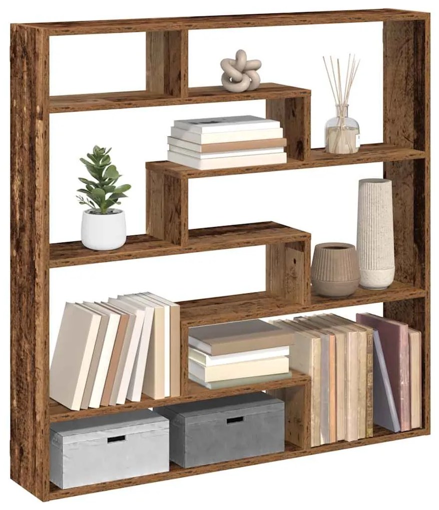vidaXL Estante parede cúbica 7 compartimentos derivados madeira