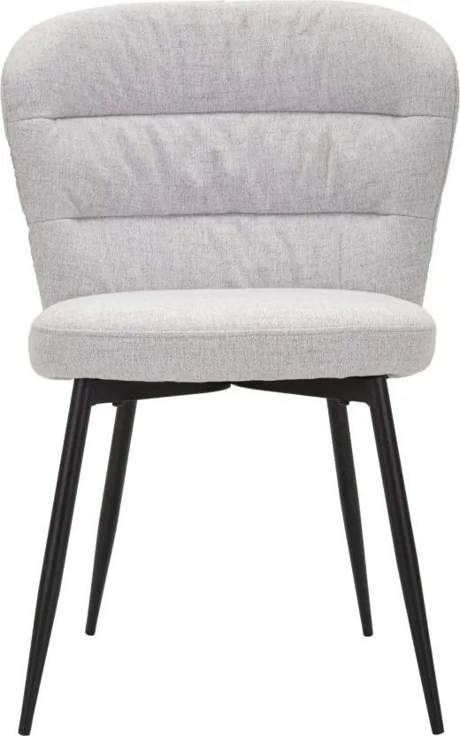 CONJUNTO 2 CADEIRAS LOSANNA 58X60,5X85 CM CINZENTO E PRETO