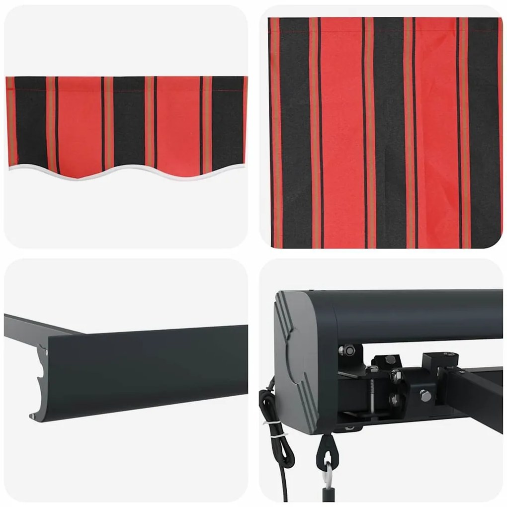Toldo Retrátil Automático Laranja e Marrom 350x250 cm