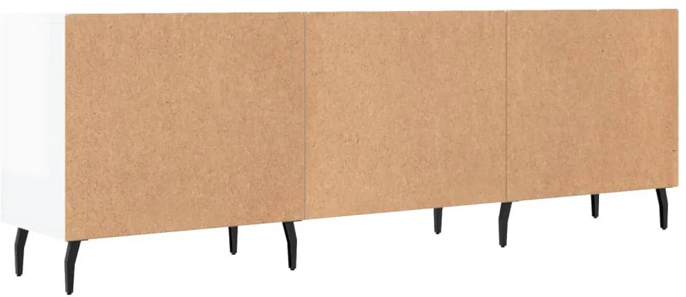 Móvel de TV 150x30x50 cm derivados de madeira branco brilhante