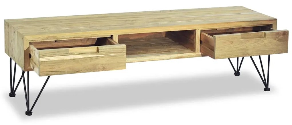 Móvel de TV 120x35x35 cm teca maciça