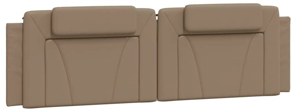 Estrutura cama cabeceira 180x200 cm couro artificial cappuccino