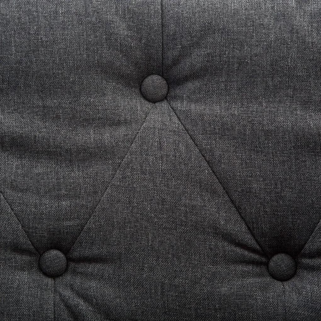 Poltrona ChesterField em Tecido - Cinzento Escuro - Design Clássico