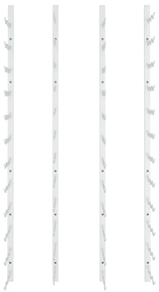 Garrafeira de parede para 36 garrafas 2 pcs ferro branco