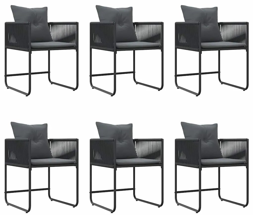 Conjunto de Jantar de Jardim de 9 Peças vidaXL com Almofadas em Aço e