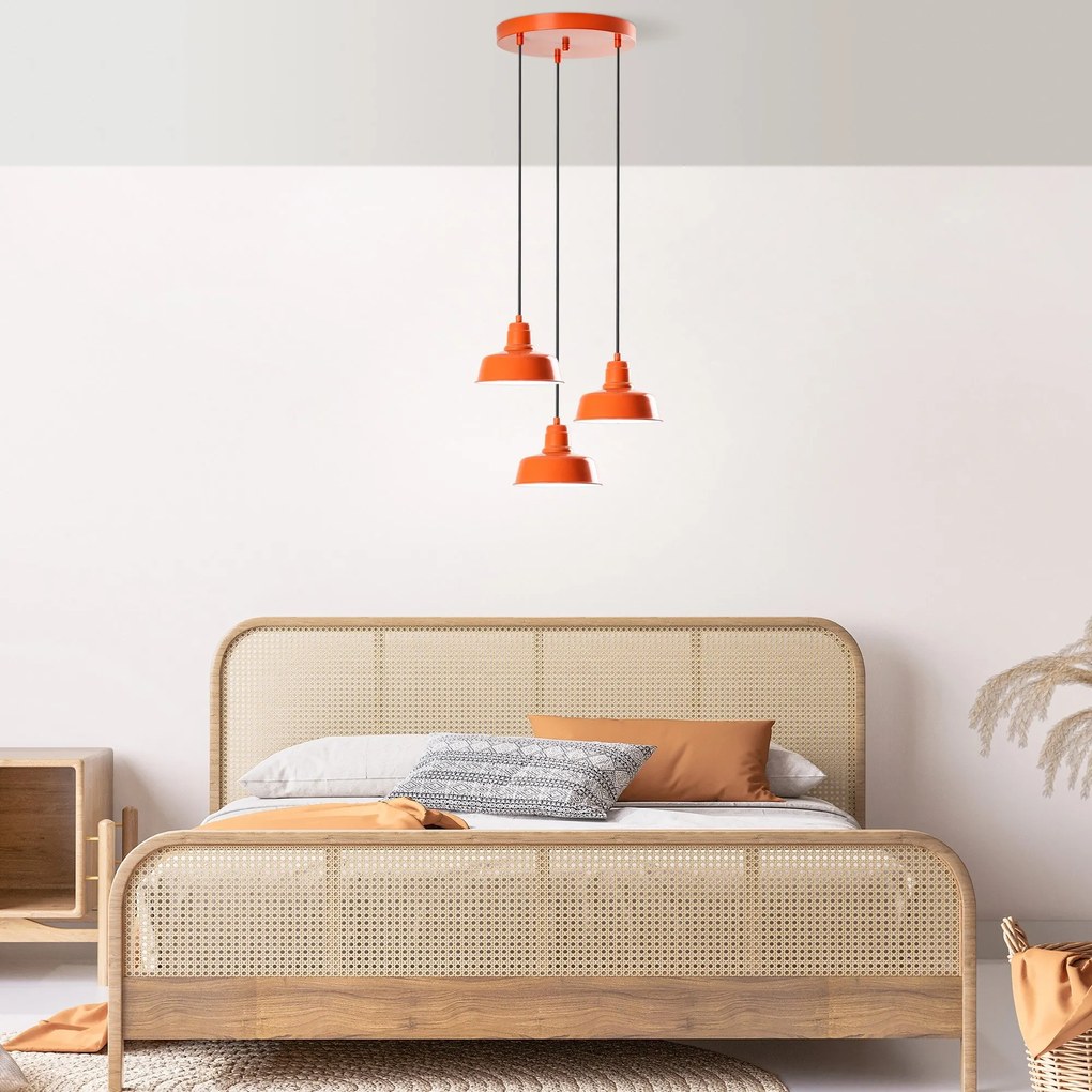Candeeiro Suspenso Memati – Laranja – Diâmetro 45 cm
