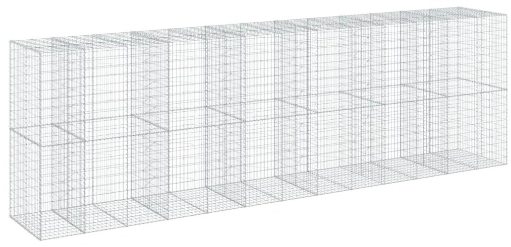 Cesto gabião com cobertura 650x100x200 cm ferro galvanizado