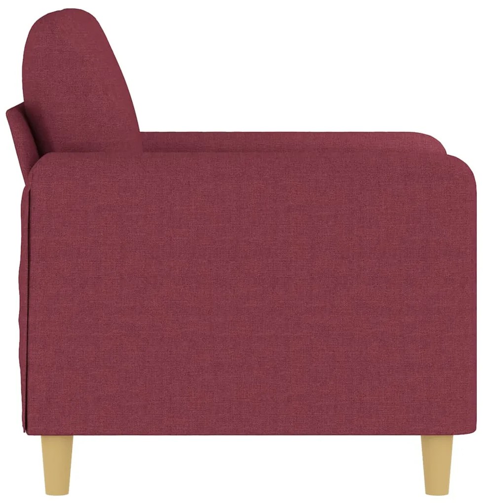 Poltrona Chloé - Em Tecido - Cor Vermelho Escuro - 78x77x80 cm - Com o