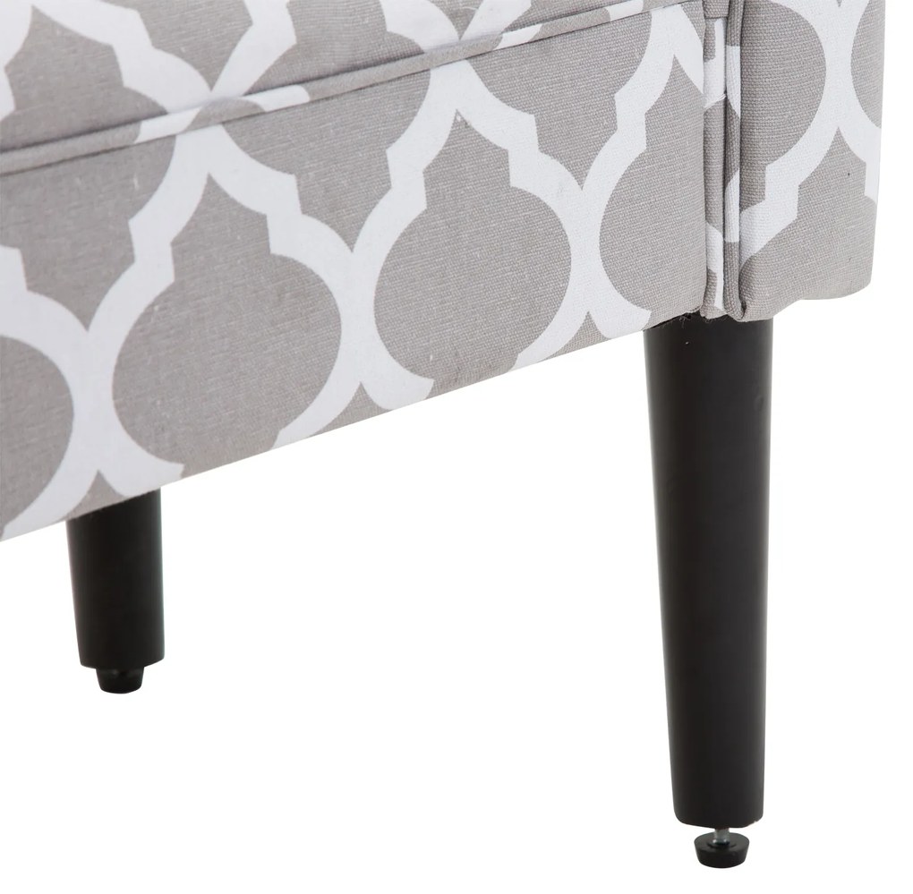 Banco com Braços, Estofado Junto à Cama tipo Banco de Madeira para Quarto ou Corredor - 132x45,5x58cm
