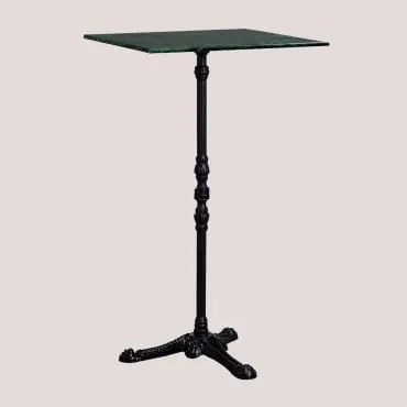 Mesa Alta De Bar Em Mármore Roma Mármore Verde & Quadrado & Preto - Sklum